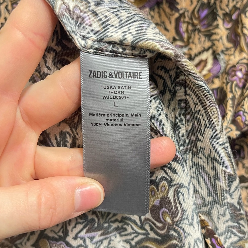Zadig & Voltaire Pattern Button Down Blouse - image 8